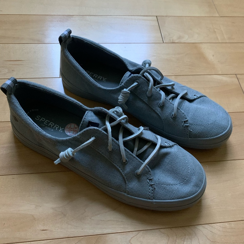 Sperry Gray Canvas Topsiders